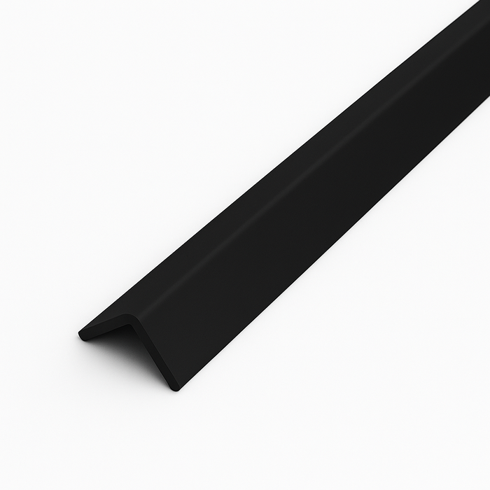 20 Pack Black 1 Metre UPVC Plastic Rigid Angle 25 x 25mm Corner Cover Trim 90 Degree