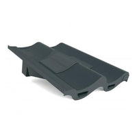 Manthorpe Slate Grey Double Pantile Tile Vent with Adaptor Kit for Concrete Tile Roofs