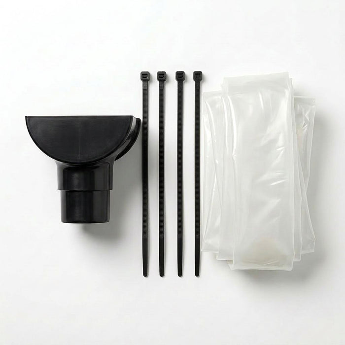 Black 20m Round Gutter Stop End Outlet Kit 112mm
