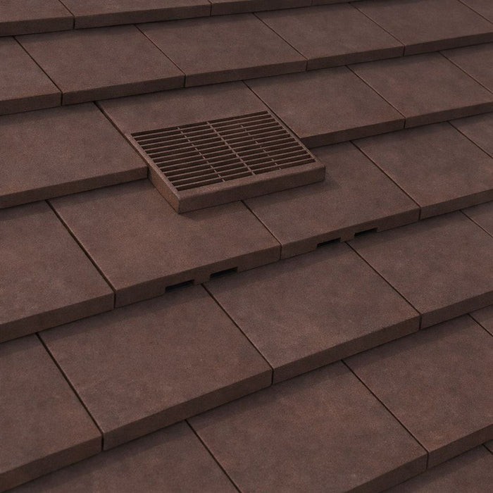 Manthorpe Brown Plain Tile Vent with Adaptor Kit for Clay and Concrete Roofs
