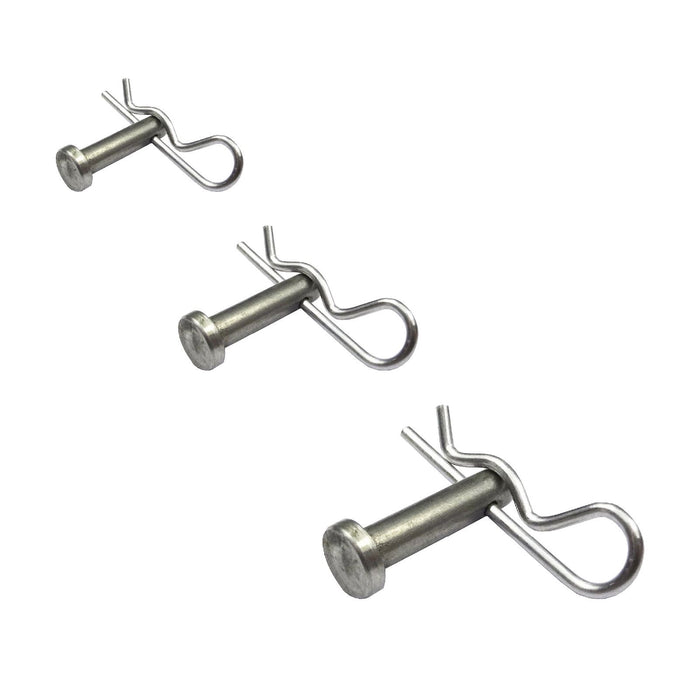 10 x Clevis Pins Metric Securing Fasteners M8 x 22mm with Retaining R Clips