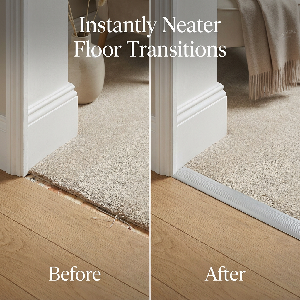 3 x Matt Silver Wide Cover Strip Floor Transition 38mm x 89.5cm