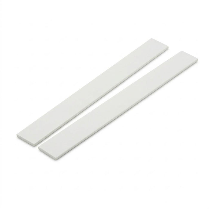 2 x 75mm White PVC Flat Bar x 1 Metre