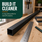 50mm Black PVC Box Section 1 Metre Length