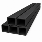 5 x 50mm Black PVC Box Section 1 Metre Length