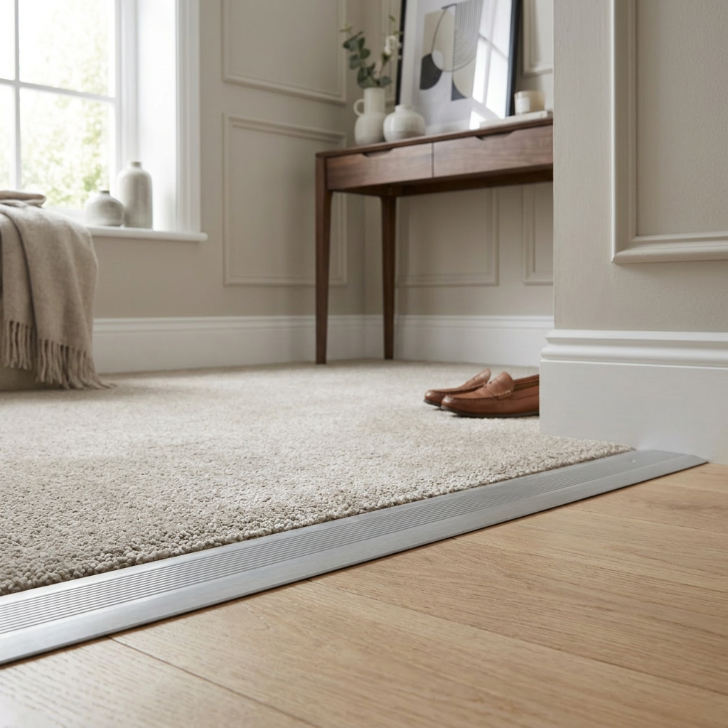 2 x Aluminium Flooring Cover Edge 60mm x 89.5cm