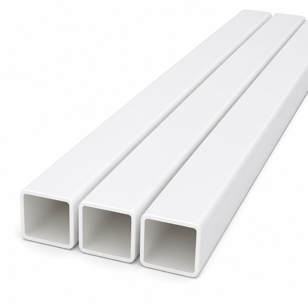 3 x 25mm White PVC Box Section 1 Metre Length