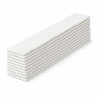 10 x 75mm White PVC Flat Bar x 1 Metre