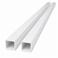 2 x 50mm White PVC Box Section 1 Metre Length