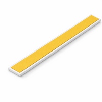 1 x 75mm White Adhesive Taped PVC Flat Bar x 1 Metre