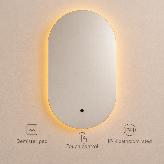 Kartell K-Vit LOLA 900x500mm LED Bathroom Mirror