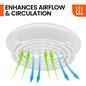 100 Pack 68mm White Plastic Round Soffit Air Vents