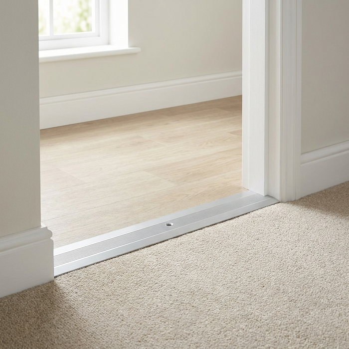 5 x Aluminium Vinyl Edge Floor Transition Strip, 28mm x 6mm x 89.5cm DIY Low Profile Floor Trim for Finishing and Edge Protection