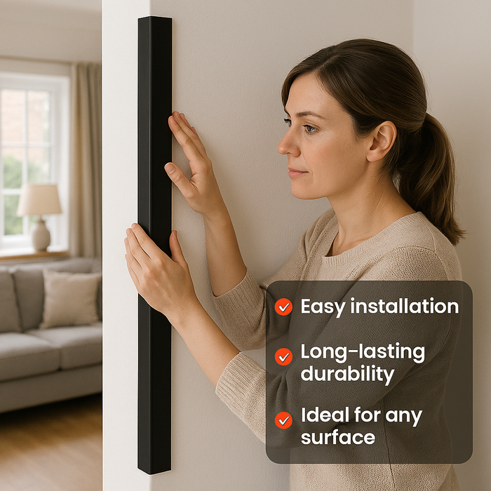 3 x Black Rigid Angle 100mm x 100mm x 1  Metre  ^