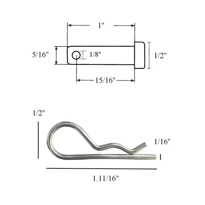 10 x Imperial Clevis R Clips [ACP6 & RC1]    (0196) ^^