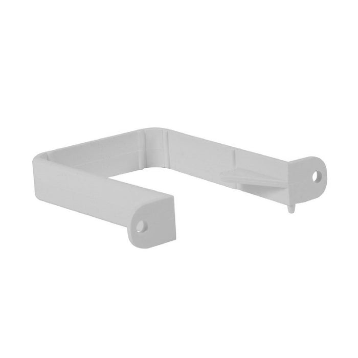 5 x White Square 65mm Downpipe Brackets, Freeflow Rain Water Systems