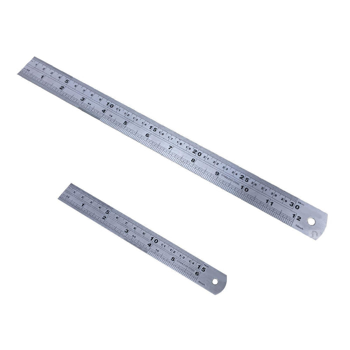 1 x Stainless Steel Metal Ruler 300mm / 12 inch   ^ (0077) ..