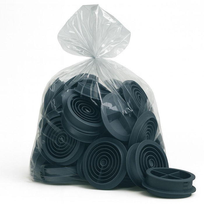 75 Pack 68mm Grey Plastic Round Soffit Air Vents | UV Resistant UPVC Push-in Roof Disc for Fascia | Long-Lasting, Durable, and Weatherproof Circular Soffit Vent for Optimal Ventilation