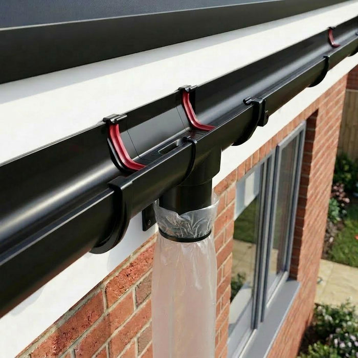 30m Squareline Gutter Running Outlet Kit