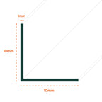 1 Metre UPVC Plastic Rigid Angle Corner Cover Trim 90 Degree