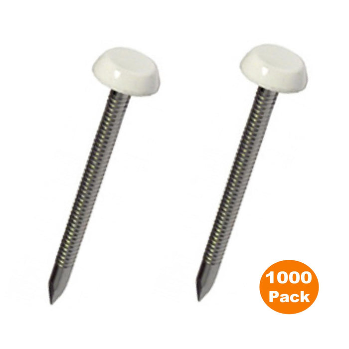 1000 x 40mm White UPVC Poly Top Pins   [B&N]  (0415) ^^