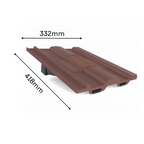 Manthorpe Dark Brown Castellated Roof Tile Vent & Adapter / Marley Ludlow Redland Sandtoft