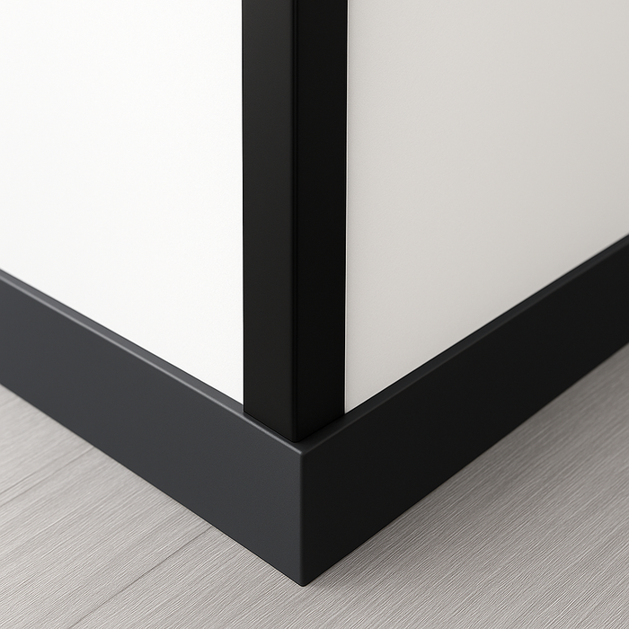 25 Pack Black 1 Metre UPVC Plastic Rigid Angle 25 x 25mm Corner Cover Trim 90 Degree