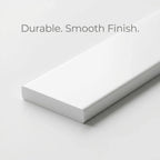 3 x 25mm White Adhesive Taped PVC Flat Bar x 1 Metre