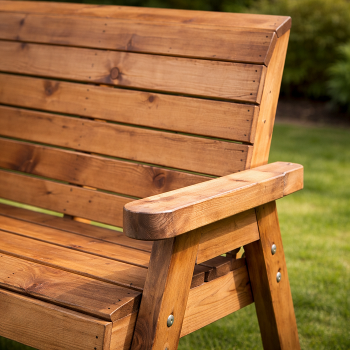 Wooden Garden Bench Two Seater