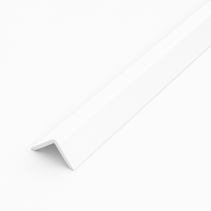 White 1 Metre UPVC Angle 25mm x 25mm Corner Trim