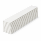 10 x 50mm White PVC Flat Bar x 1 Metre