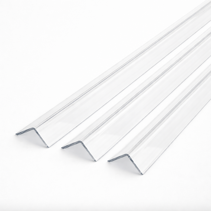 3 x 25x25mm Clear Angles x 1 Metre