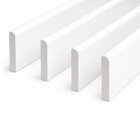 4 Pack White uPVC D-Mould Trim 65mm x 1m