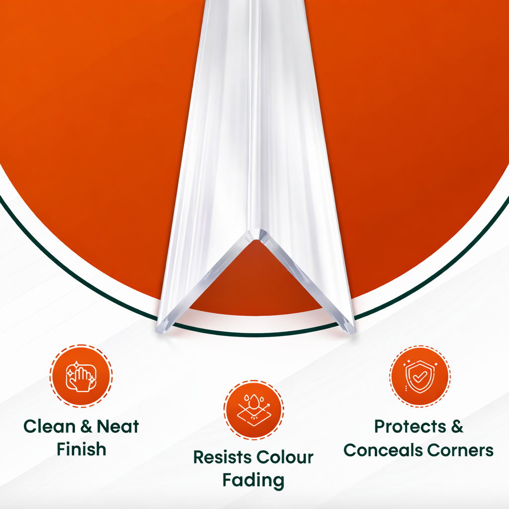 25 x 40x40mm Clear Angles x 1 meter