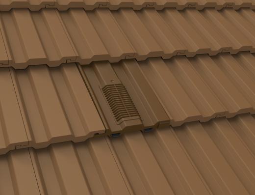 Manthorpe Dark Brown Mini Castellated Roof Tile Vent, Marley Ludlow Plus Redland Sandtoft