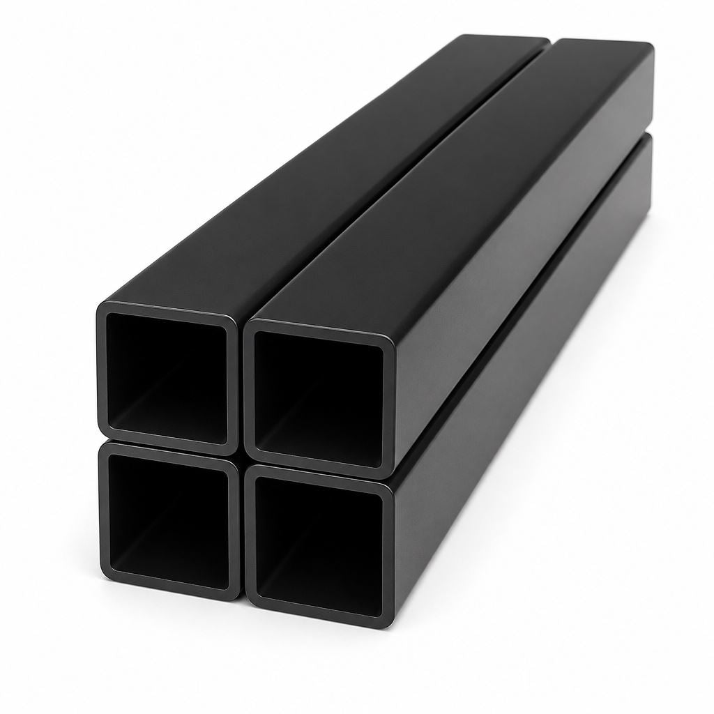 4 x 50mm Black PVC Box Section 1 Metre Length