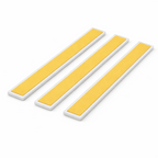 3 x 12mm White Adhesive Taped PVC Flat Bar x 1 Metre