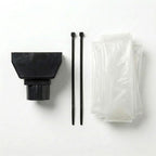 Black 10m Squared Gutter Stop End Outlet Kit 114mm