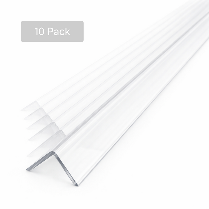 10 x 50x50mm Clear Angles x 1 metre