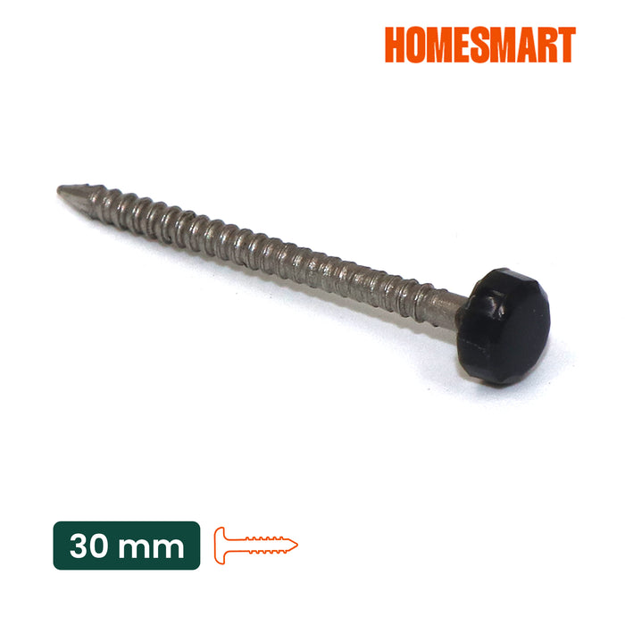 Black UPVC Poly Top Pins Stainless Steel