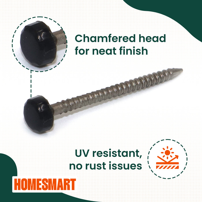 Black UPVC Poly Top Pins Stainless Steel