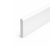 10 Pack White uPVC D-Mould Trim 45mm x 1m