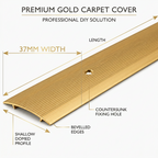 4 x Gold Carpet Cover Transition Strip 89.5cm x 37mm