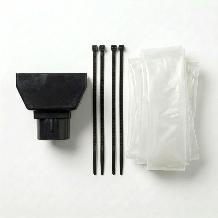 Black 20m Squared Gutter Stop End Outlet Kit 114mm