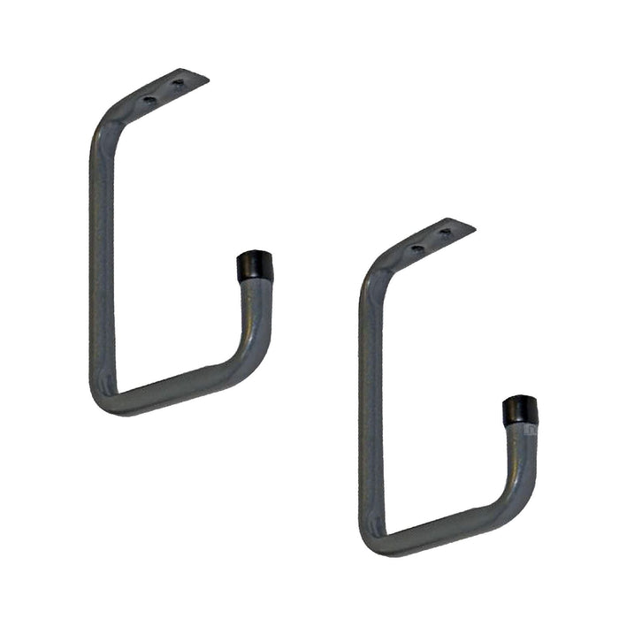 2 x Ceiling Mounted 160mm Bike Storage Hooks, for Garages Sheds, Cycle Brackets