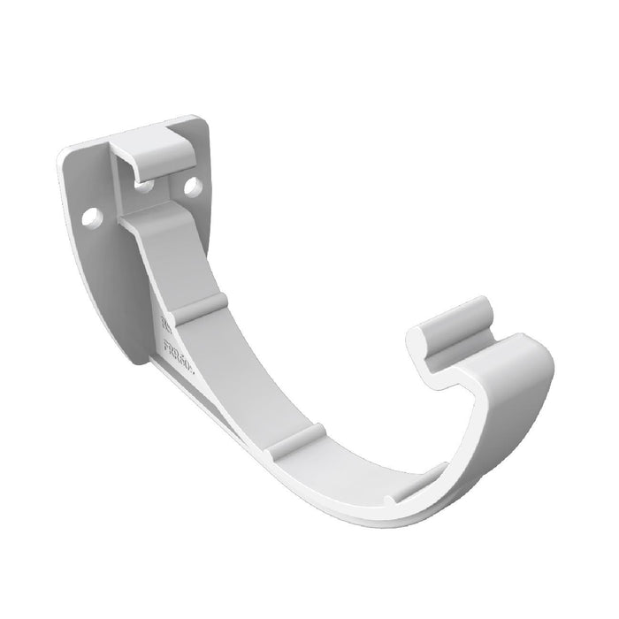 5 x White Half Round Fascia Gutter Brackets, Freeflow 112mm Rain Water Systems