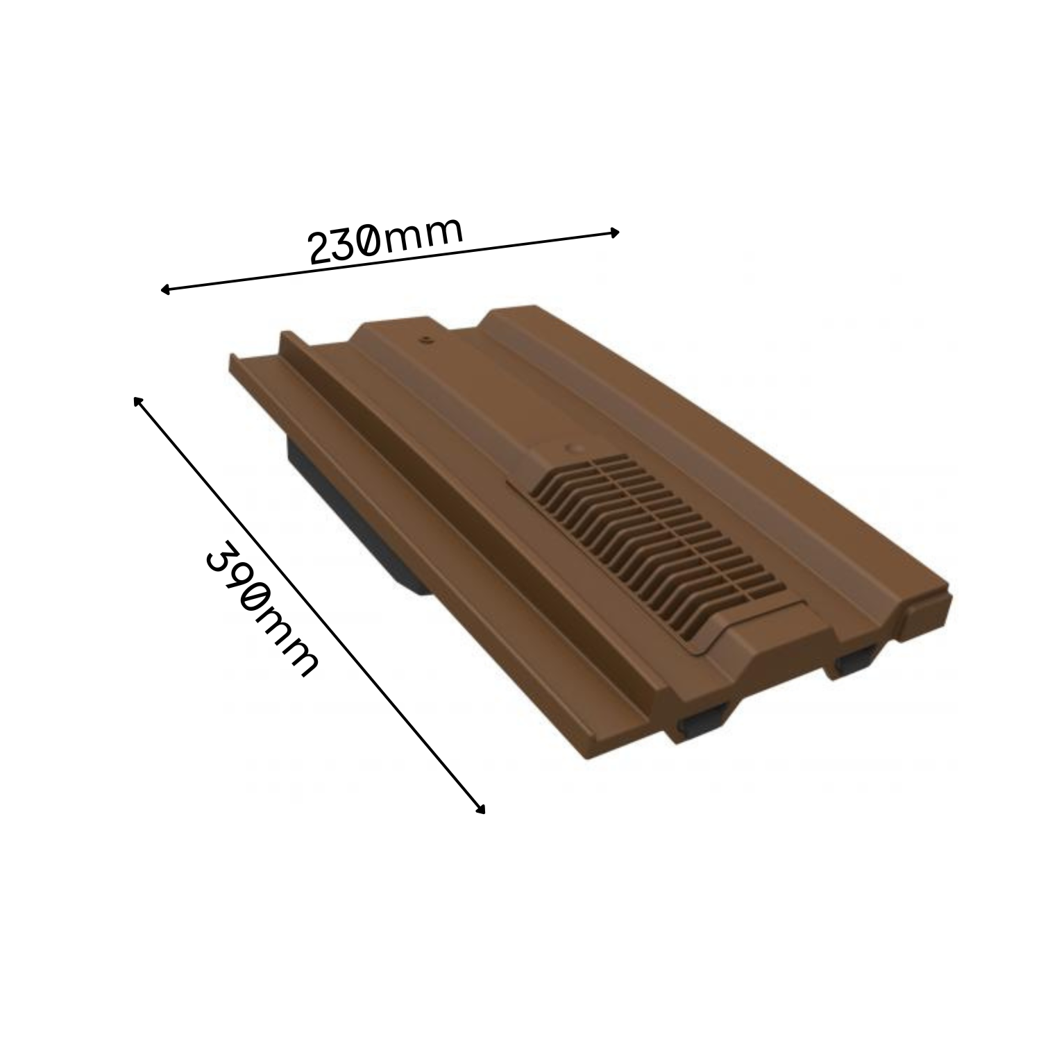 Manthorpe Dark Brown Mini Castellated Roof Tile Vent, Marley Ludlow Plus Redland Sandtoft