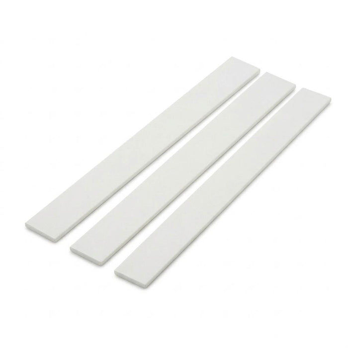 3 x 19mm White PVC Flat Bar x 1 Metre