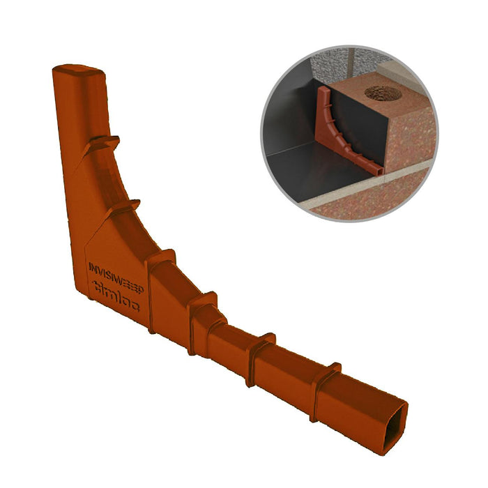 50 x Terracotta Brick Tunnel Weep Vents Invisible Cavity Wall Water Outlet