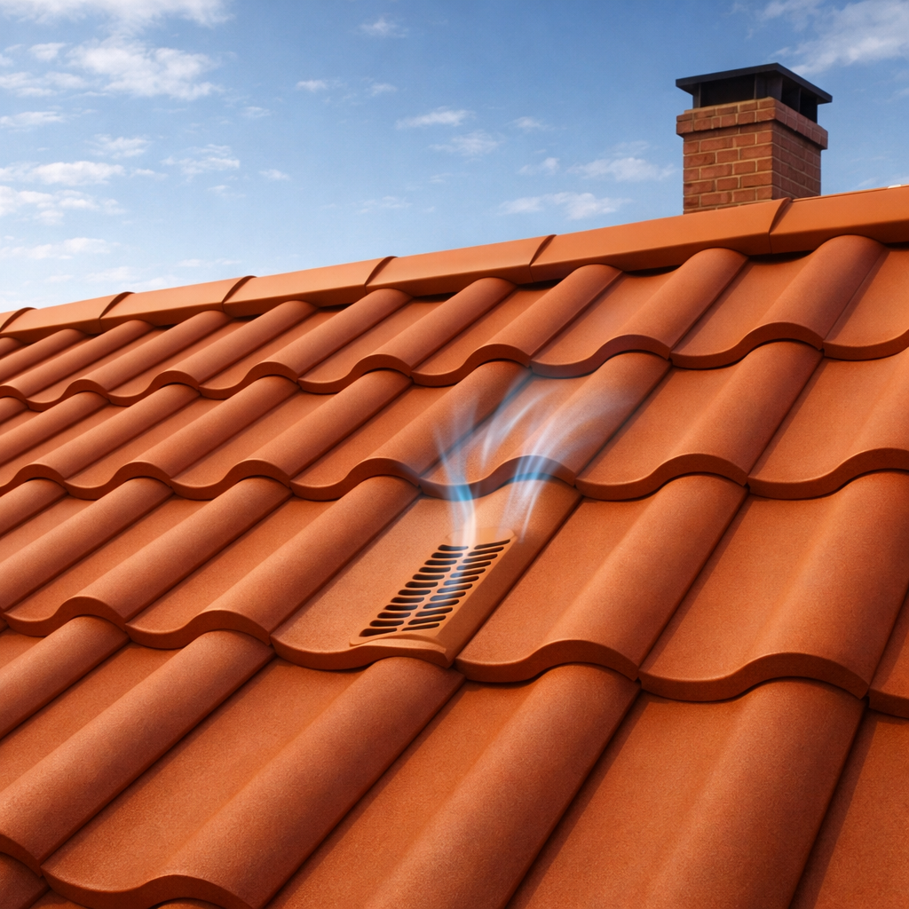 Timloc Terracotta Single Pantile Roof Tile Vent with Adapter